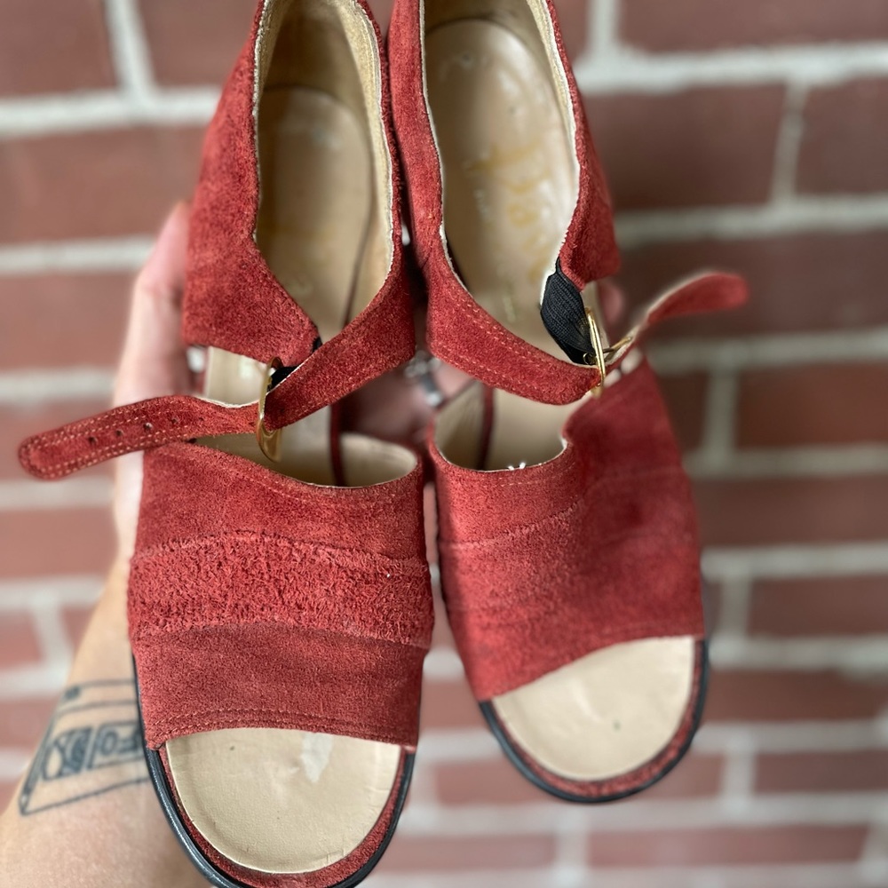 1970s Suede sandals